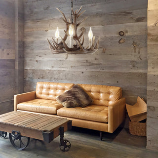 Eldora 18" Adjustable Resin Antler 3-Light Led Chandelier, Brown