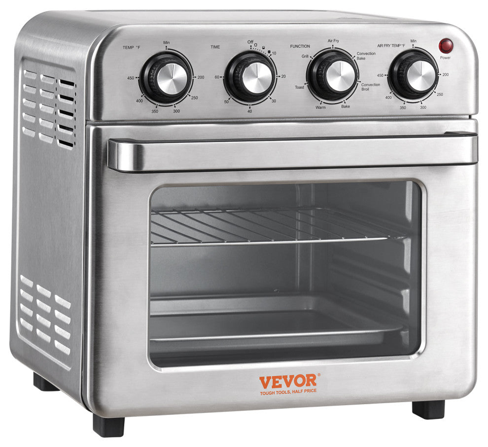 VEVOR Air Fryer Toaster Oven 1700W Stainless Steel Convection Oven, 18 L 7-in-1