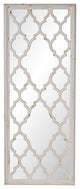 Gewnee 24"x60" Distressed White Floor Mirror, Full Body Mirror