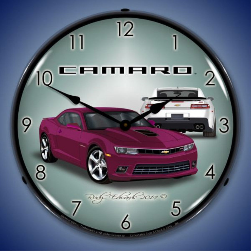 GMRE1401489 2014 SS Camaro Deep Magenta Clock