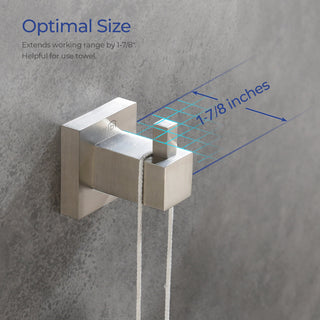 Cube Bathroom Robe Hook KBA1501, Brush Nickel