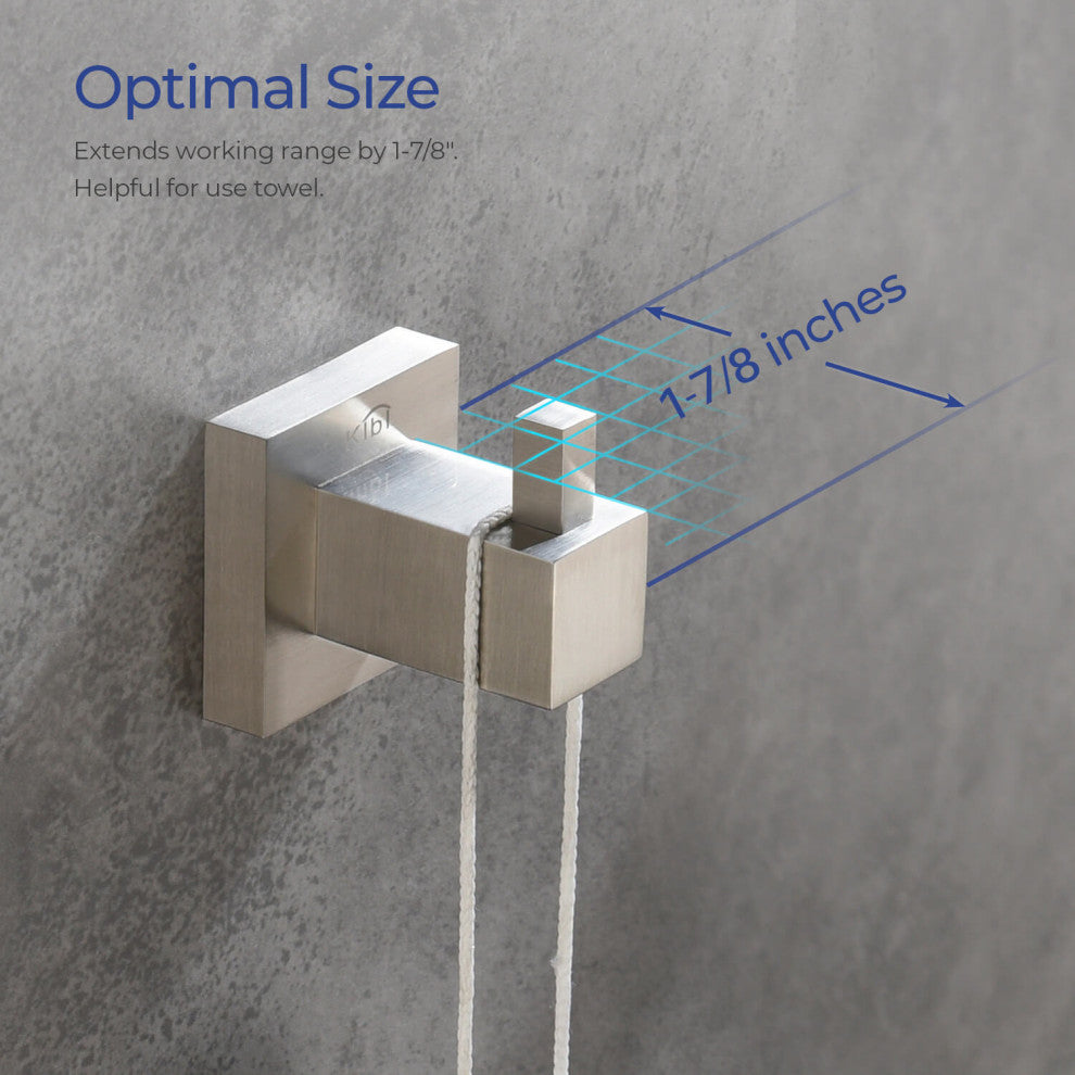 Cube Bathroom Robe Hook KBA1501, Brush Nickel