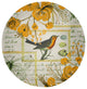 Singing Bird Spring Chenille Rug, Mango, 5' Round