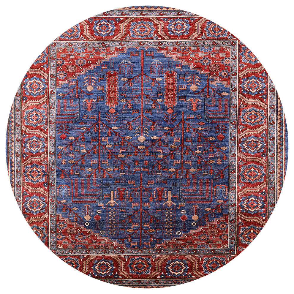 Ahgly Company Indoor Round Mid-Century Modern Area Rugs, 8' Round
