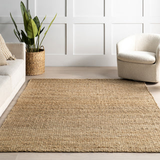 Nuloom Hand Woven Hailey Jute Area Rug, Natural 3'x5'