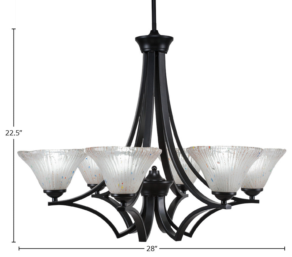 Chandeliers, 7" Frosted Crystal Glass