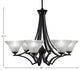 Chandeliers, 7" Frosted Crystal Glass