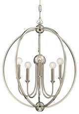Crystorama Libby Langdon for Sylvan 5-Light Chandelier, Polished Nickel