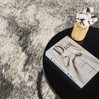 Shag Adrian Gray/Beige Rug, Gray, 2'6"x8' Runner