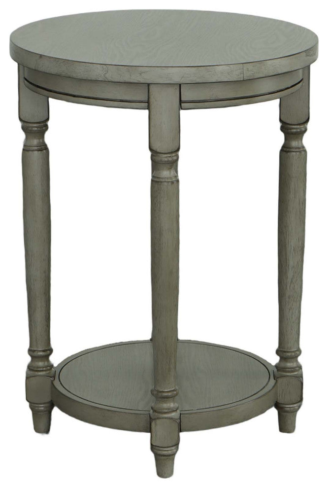 Ella Side Table With USB Port, Ash Gray