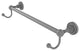 Dottingham 36" Towel Bar with Integrated Hooks, Matte Gray