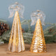 LED Textured Glass Angel Decor, 2-Piece Set