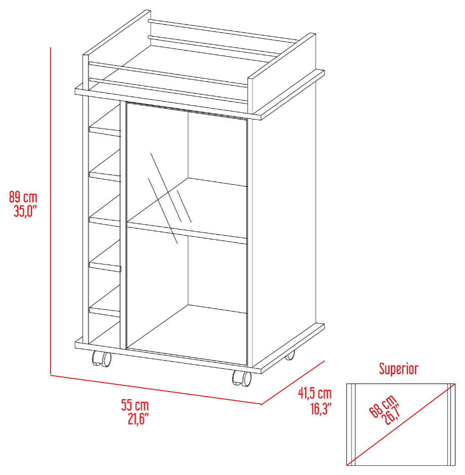 Bar Cart Baltimore, Living Room, White