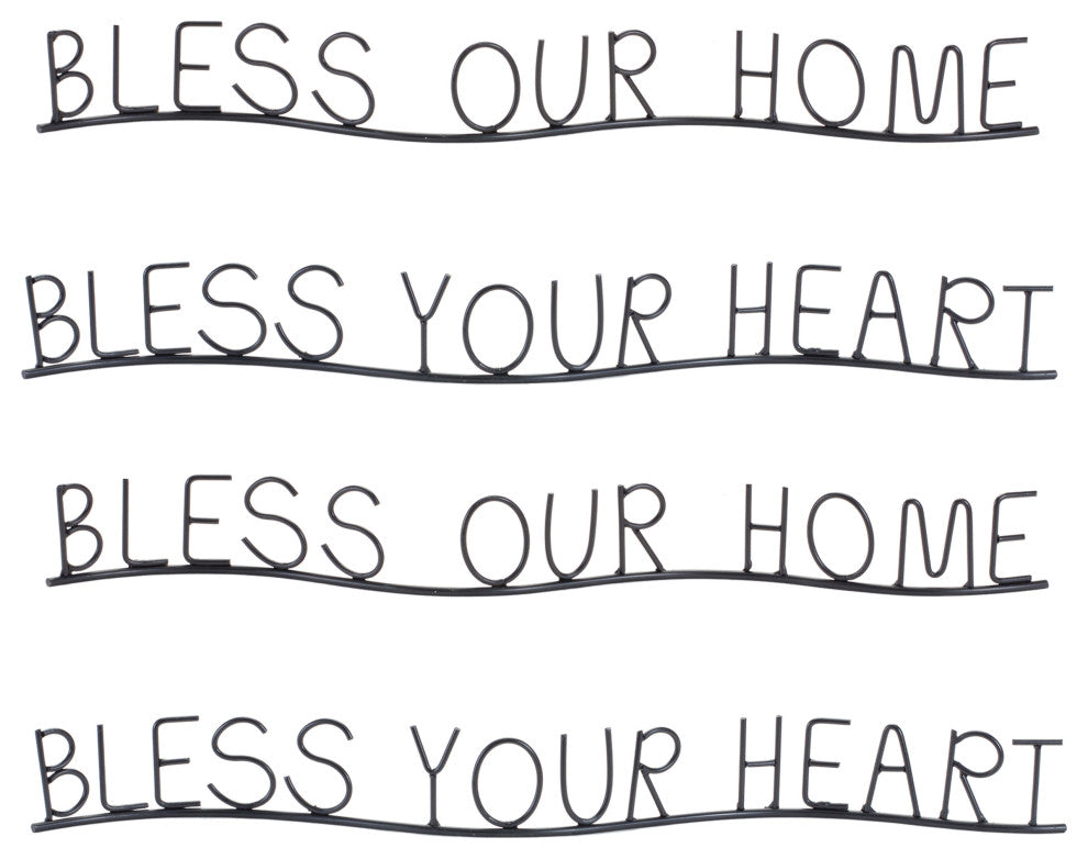 Bless Home and Heart Decor, 4-Piece Set