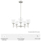 Xidane Brushed Nickel, Clear Glass 5 Light Chandelier Light