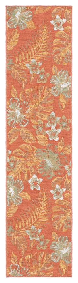Safavieh Sunrise Collection SUN671 Indoor-Outdoor Rug, Ivory/Rust Sage, 2'x8'