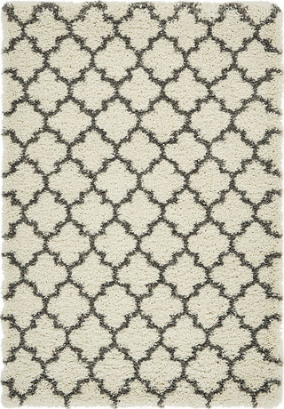 Shag Moroccan Shag 4'x6' Rectangle White Area Rug