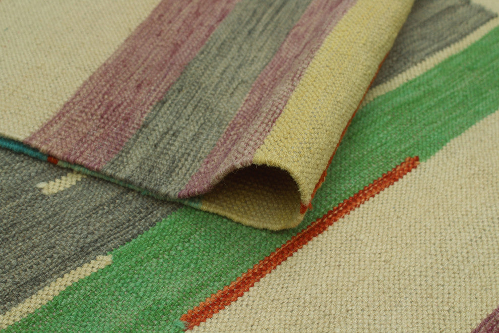 Winchester Kilim Waleed Gray/Beige Rug, 6'6x9'8