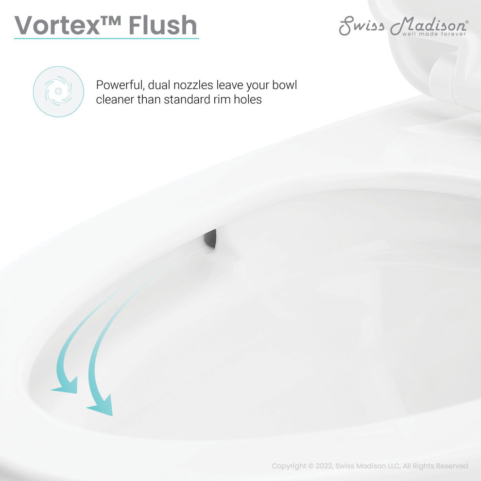 St. Tropez One-Piece Elongated Toilet Side Flush, Black Hardware