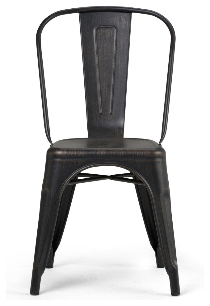 Fletcher / Hunter Solid Mango Wood 5 Piece Dining Set, Distressed Black