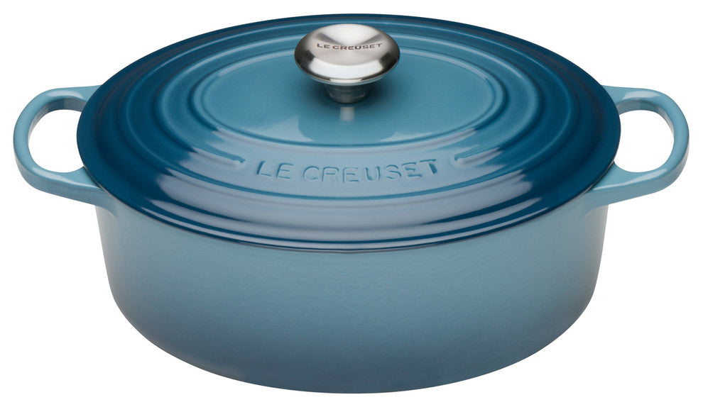 Le Creuset Signature Cast Iron Oval Casserole, 29 cm, Marine