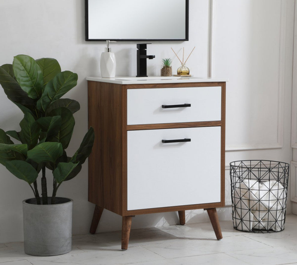 Beatrice 24" Bathroom Vanity, Matte White