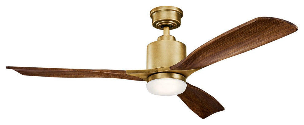 Kichler Ridley II 52 inch LED Ceiling Fan, Natural Brass