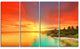 "Beautiful Coastline in Philippines" Seascape Art Canvas, 4 Panels, 48"x28"