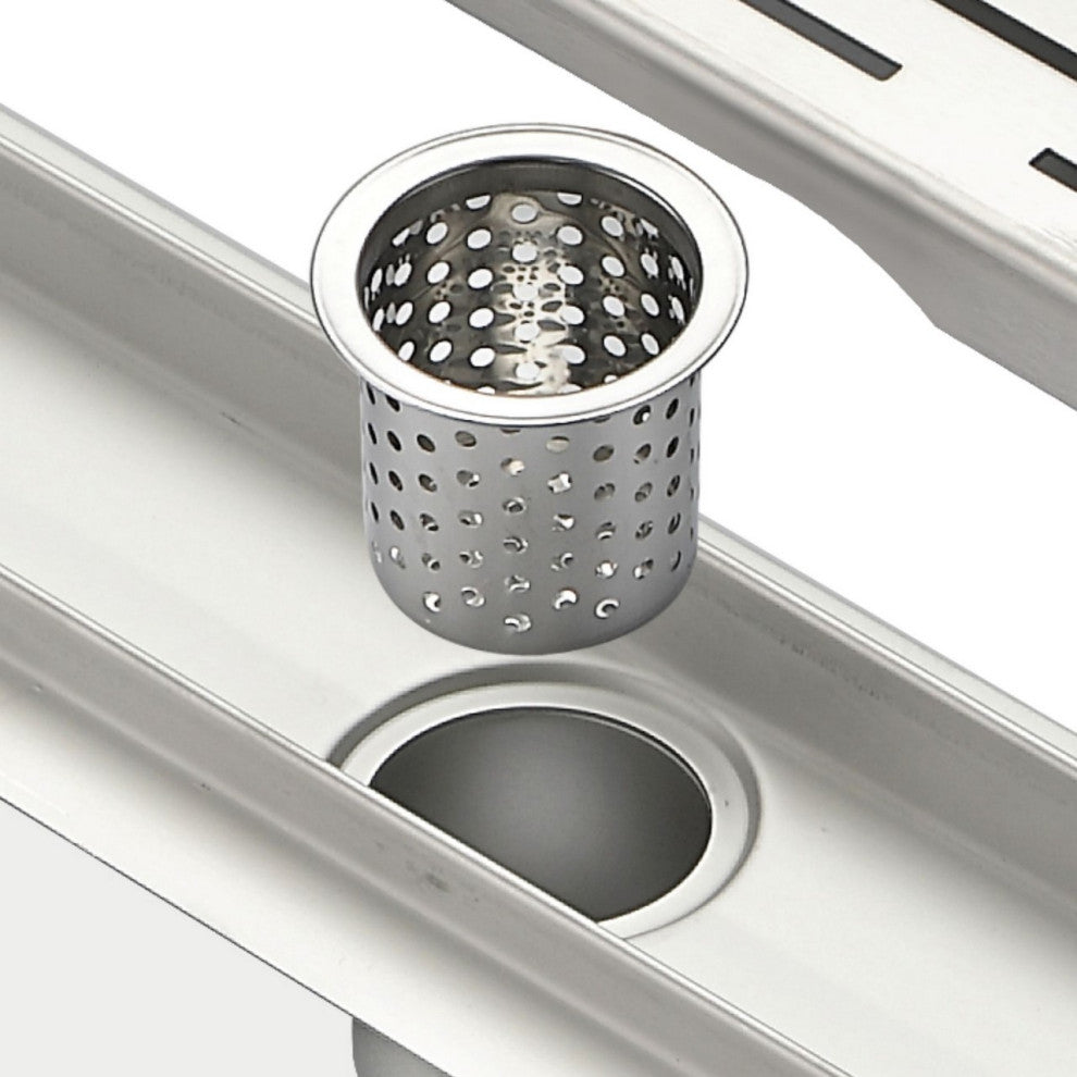Kube Linear Drain With Linear Grate, 48"