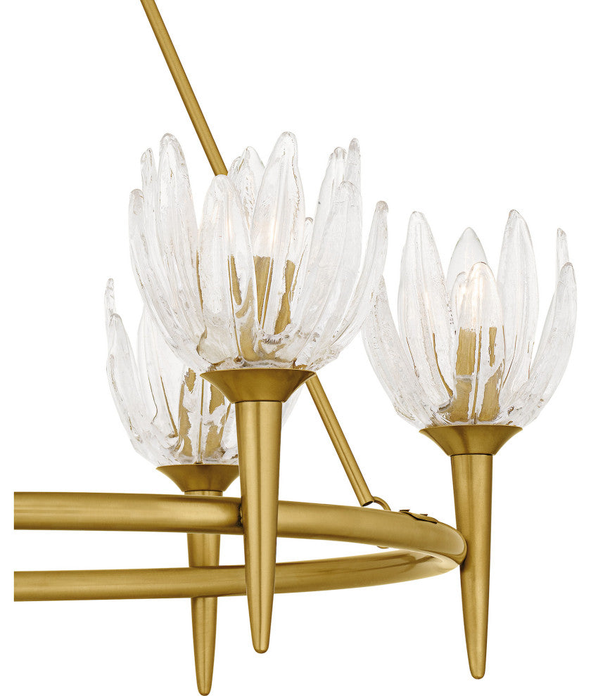 Quoizel SHA5032 Shea 6 Light 31"W Candle Style Chandelier - Brushed Gold