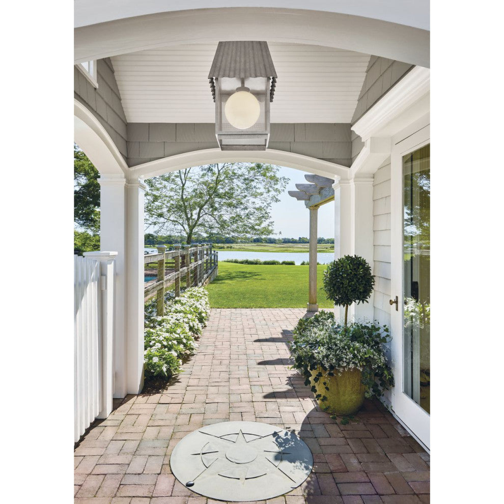 POINT DUMEÂ® Hook Pond Galvanized Finish Outdoor Hanging Lantern