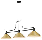 Melange 3-Light Island Pendant, Matte Black