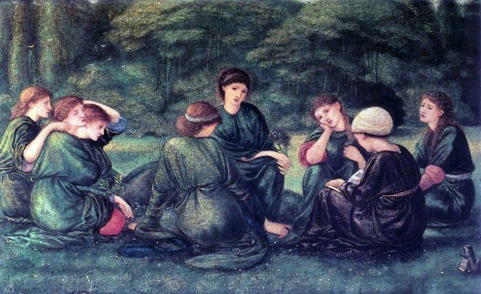 Sir Edward Burne-Jones Green Summer, Gallery Wrapped Canvas Print, 18"x27"