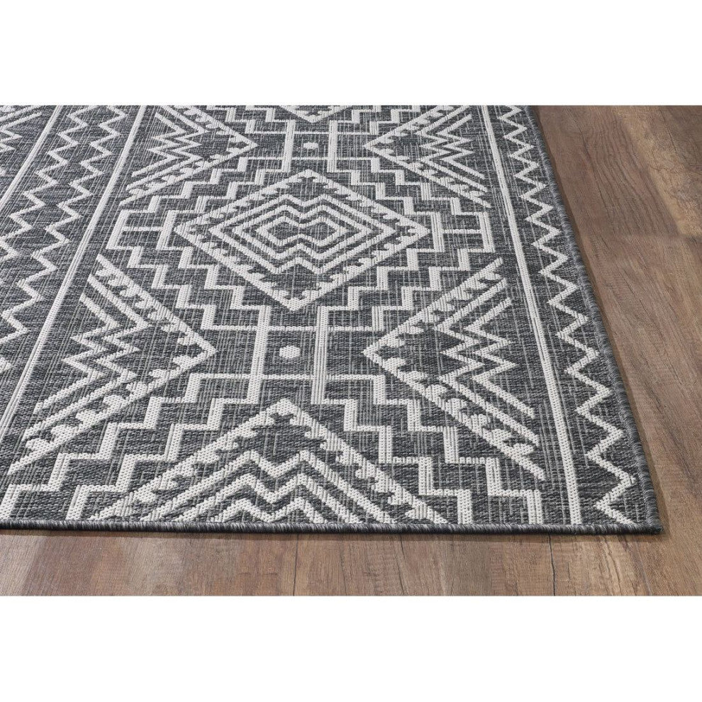 KAS Provo 5780 Black Quinn Area Rug, 5'3"x7'7"