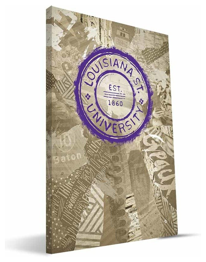LSU Tigers Scrapbook Canvas Print, 16"x24"