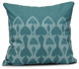 Watermark, Geometric Print Pillow, Teal, 16"x16"