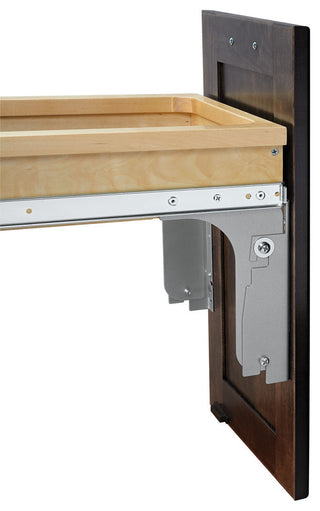 Wood Top Mount Pull Out Trash Bin With Soft Close, 12", 50 qt./12.5 gal