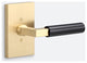 Levanto Dummy Rosette, Satin Brass, Smooth Grip in Flat Black