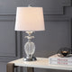 Jane 24" Glass Table Lamp, Clear and Chrome