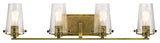 Bath 4-Light, Natural Brass