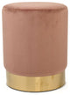 Mauve Rose Velvet Stool