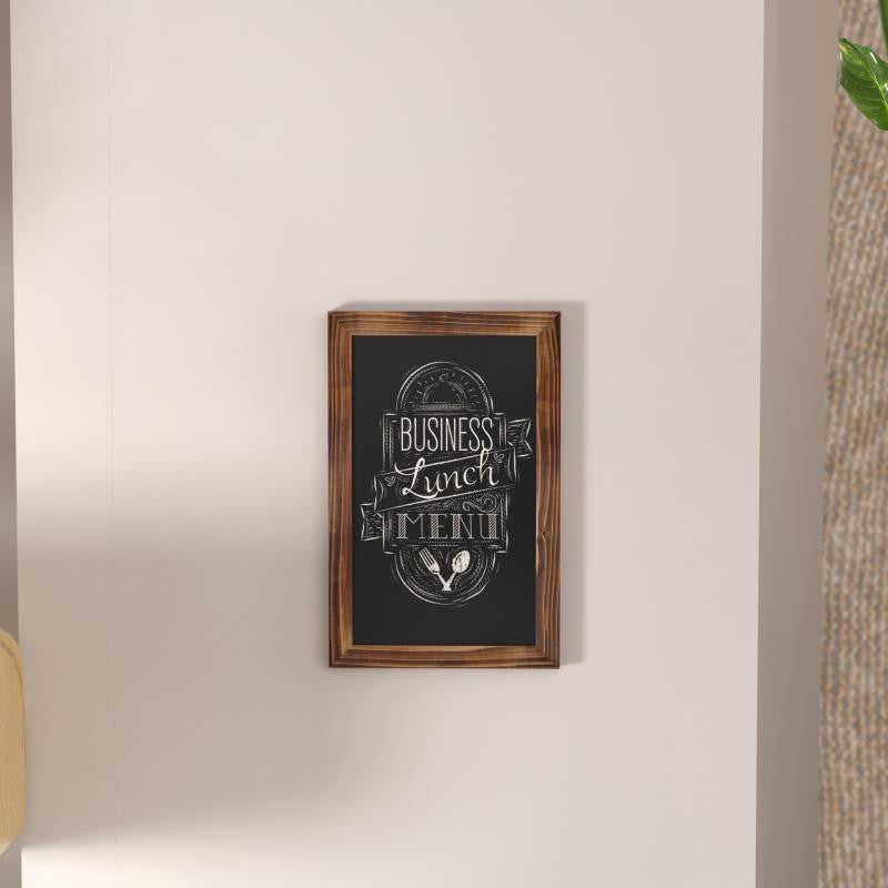 Canterbury Wall Mount Magnetic Chalkboard Sign Set-11" x 17", Torched Brown, 11" X 17"