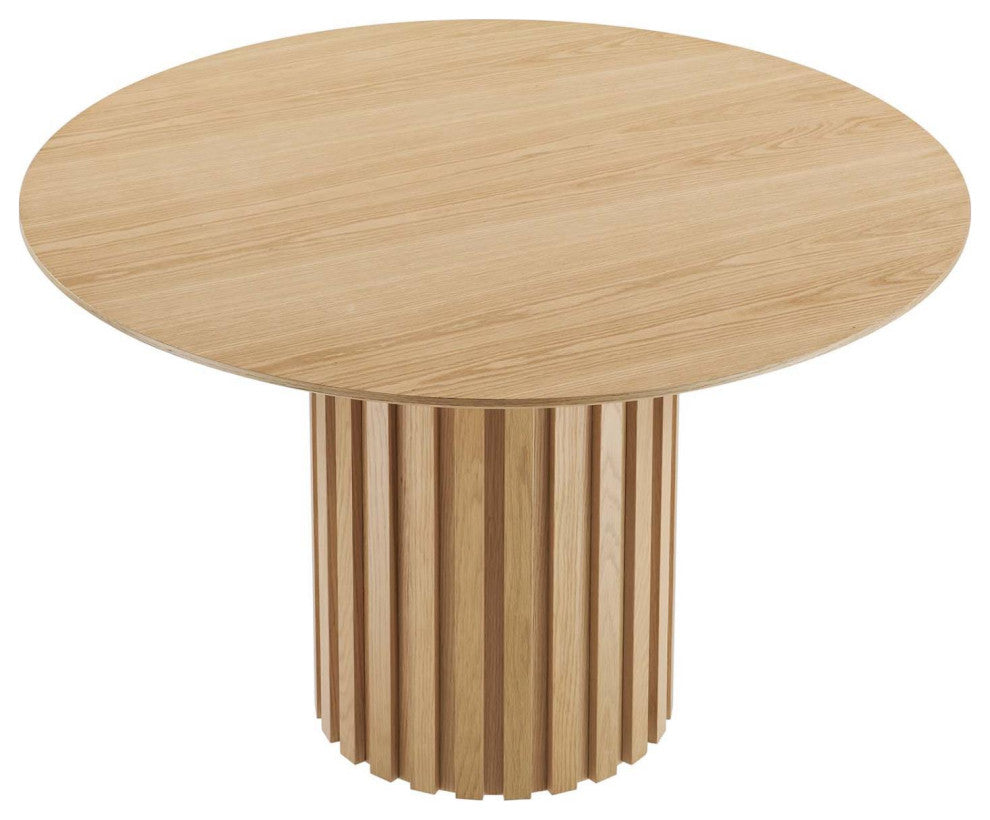 Senja 47" Round Dining Table, Oak