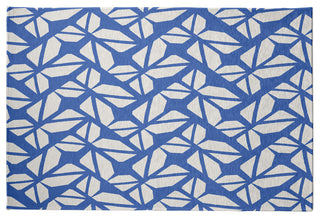 Kaleidoscope Graffiti Rug, Blue, 3'x5'