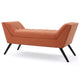 GDF Studio Madrid Tufted Fabric Ottoman Bench, Orange