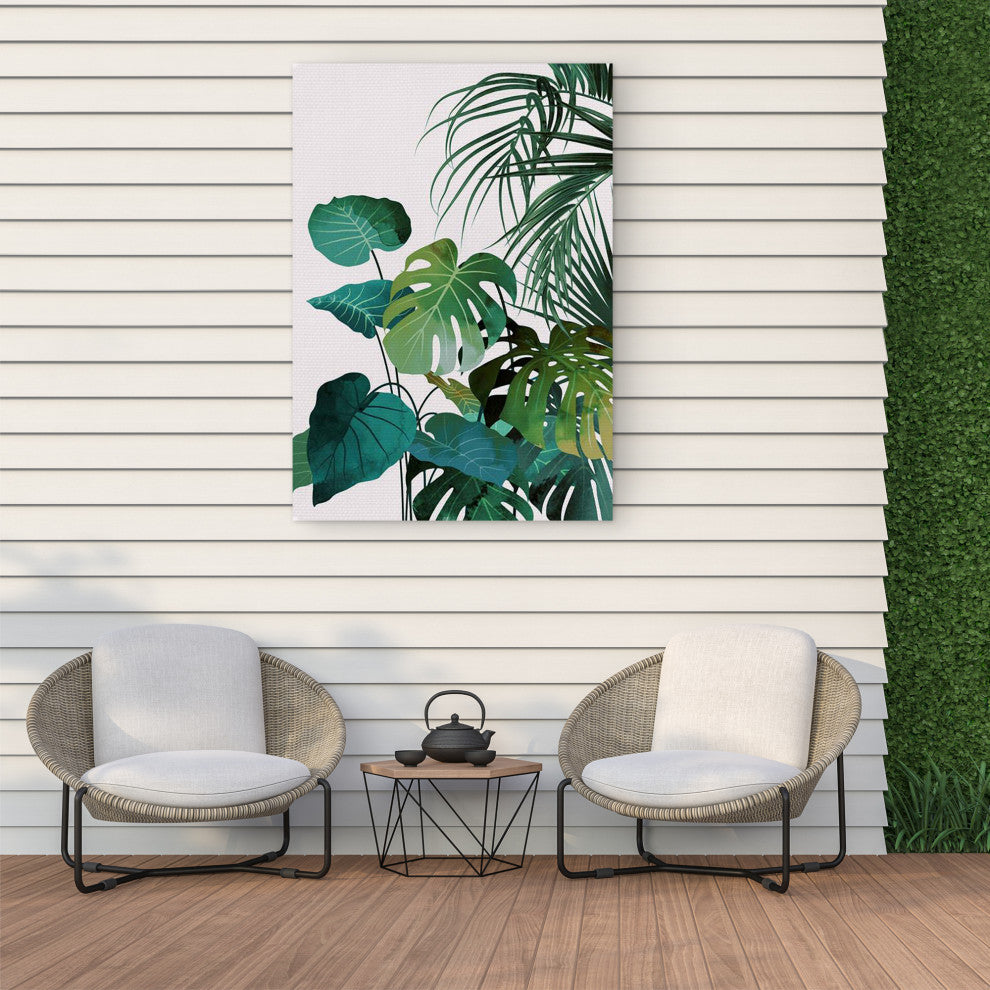 American Art Decor Tropical Leaves Outdoor Canvas Art Decor Print