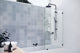 58.25"x34" Frameless Shower Bath Fixed Panel, Matte Black