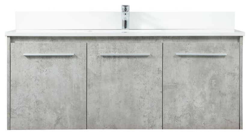 Elegant VF44548MCG-BS 48" Single Bathroom Vanity, Concrete Gray