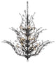 Elegant Orchid Foyer Hall Light, Dark Bronze Finish With Royal Cut Crystal