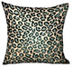Plutus Jade Velvet Cheetah Green Animal Motif Luxury Throw Pillow, 22"x22"